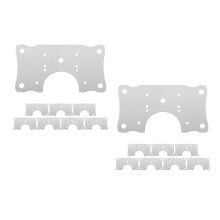 16Pièces Plaques De Réparation Charnières Cuisine Acier Inox Argent
