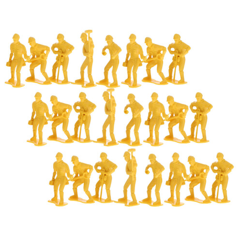 108Pièces Miniatures Ouvriers Plastique Pour