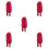 5Pièces Bonnet Long Satin Soie Pour Rouges Élégant 1