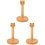 3Pièces Support Rouleau Papier Bois Durable Couleurs Variées Maison 2