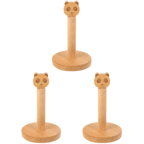 3Pièces Support Rouleau Papier Bois Durable Couleurs Variées Maison 1