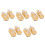 5Pièces Chaussures Dorées En PU Miniature Pour Accessoires 8
