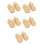 5Pièces Chaussures Dorées En PU Miniature Pour Accessoires 9