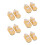 5Pièces Chaussures Dorées En PU Miniature Pour Accessoires 10