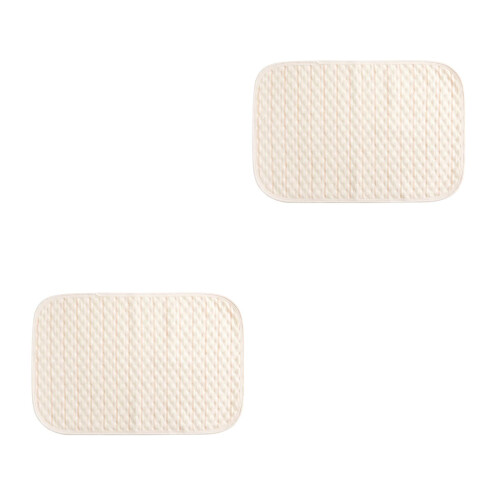 2Pièces Coussinet Étanche Bébé En Coton Coloré Beige Pour -