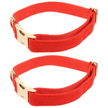 2Pcs Simple Design Collar Adjustable Fashionable Pet Neckwear