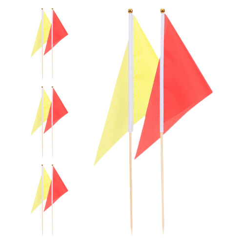 40Pièces Drapeaux En Bambou Polyester Pour Jardin 1
