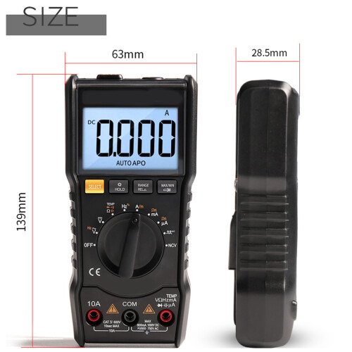 3Pièces Testeur Digital Automatique Noir Compact Qualité 1