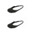 2Pièces Couvre-Chaussures Noir Élastique Anti-Saleté 9