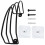 5Pcs Heavy Duty Black Iron Hat Rack Wall Mount for Baseball Caps 2