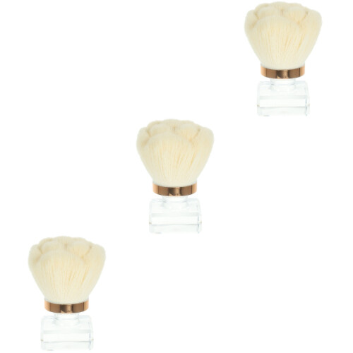 3Pièces Pinceaux Multi-Usage Beige En ABS Pour Et Ongles