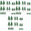 60Pcs Miniature Model Trees Green Plastic for Diorama Landscape Decor 1