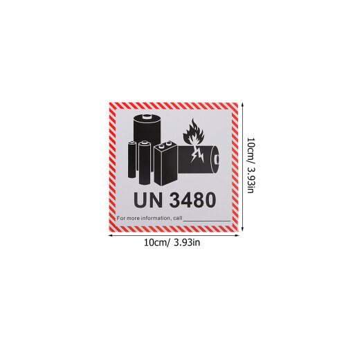 200Pcs Durable Lithium Battery Safety Warning Labels for Shipping 1