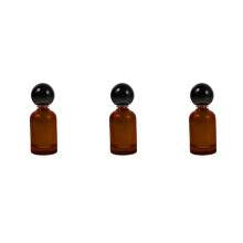 3Pièces Mini Bouteilles Verre Ambré Marron Vaporisateur Pour