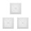 3Pcs Bathroom Vent Cover ABS White Square Fan Grill with Spring Panel 1