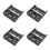 4Pièces Kit Fixation Dur Ssd/hdd 5.25'' Noir ABS Zinc 8