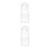2Pièces Règles Géométriques Plastique Blanches Multifonction Étudiants 10
