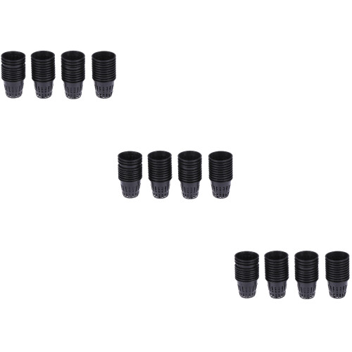 240Pcs Plastic Soilless Plant Net Cups Black Hydroponic Mesh Buckets