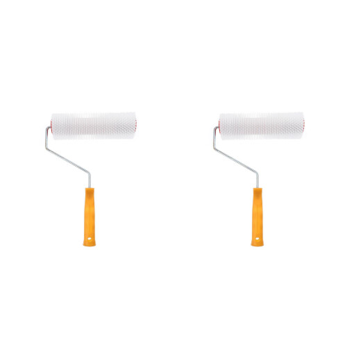2Pcs Durable Plastic Self Leveling Spiked Roller for Epoxy Flooring
