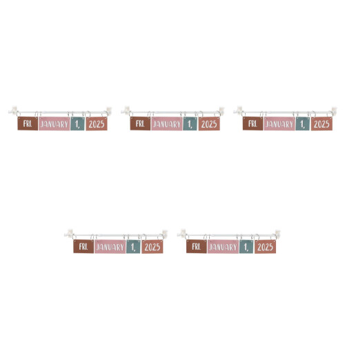 5Sets Boho Classroom Calendar Set with Metal Stand Multicolor 2