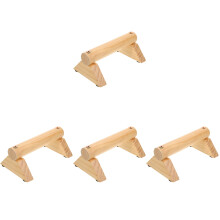 4Ensembles Barres De Musculation Push-Up En Bois Beige Multi-Fonction