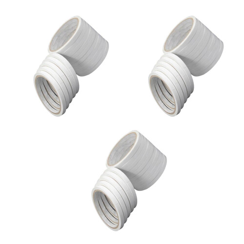 3Pcs White Double Faced Adhesive Tapes Strong Adhesion for Office Use