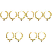 10Pcs Gold Dog Collar Chain Durable Necklace Neck Decor