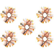5Pièces Colliers Animaux Halloween Polyester Colorés Usage