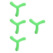4Pcs Eva Light Green Boomerangs for Kids Outdoor Sports Flying Toy