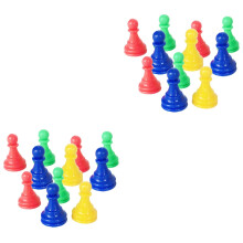 128Pièces D'échecs Plastique Multicolores Jeu De Société Enfants