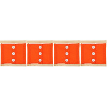 4Pièces Planche D'activités Orange Jouet Bouton Et Laçage Pour Enfants