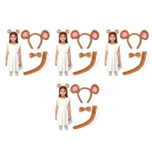4Ensembles Costume Souris Café En Tissu Accessoires Fête