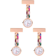 3pcs Pocket Watch Alloy Pendant Buckle Miss