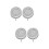 2Paires Métal Argent Accessoires Chic Et Polyvalents 1
