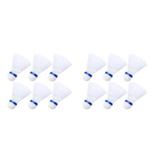 24Pcs White Nylon Shuttlecocks for Outdoor Badminton and Fitness Play