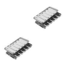 2Pcs Black Stainless Steel Hot Dog Mold for Baking and Steaming