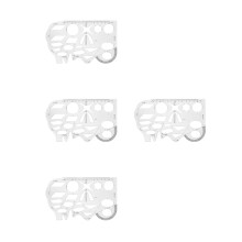 4Pièces Règles De Geométriques PVC Transparent Pour Étudiants