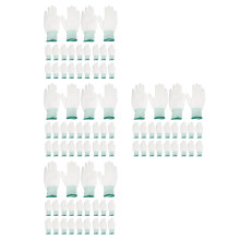 48Pairs White Mitten Gloves Men Durable Non-Slip Outdoor Work Gloves