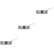 3Pcs Steamer Basket Insert Set Stainless Steel Foldable Handle Silver