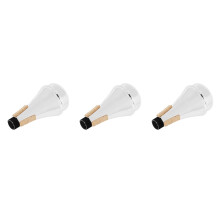 3Pièces Sourdine Trompette ABS Argent Efficace Pour Pratique Débutants