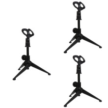 3Pcs Black Adjustable Mic Stand 360 Rotating Tripod Holder Stable