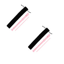 2Sets Lightweight Pink Kids Soprano Recorder 8-Hole Beginner Clarinet