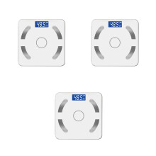 3Pièces Pèse-Poids Électroniques Blancs Affichage LCD