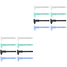 16Pcs Lightweight Mini Caliper Plastic Vernier Gauge for Measuring Use