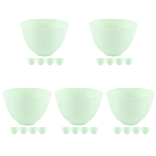 25Pièces Bols Silicone Vert Usage Cosmétique Outils De Salon