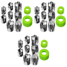 24Pcs Stainless Steel Plastic Fruit Flower Mold Vegetable Cake Cutter