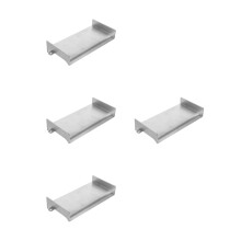 4Pcs Stainless Steel Waterfall Spillway for DIY Pond and Swimming Pool