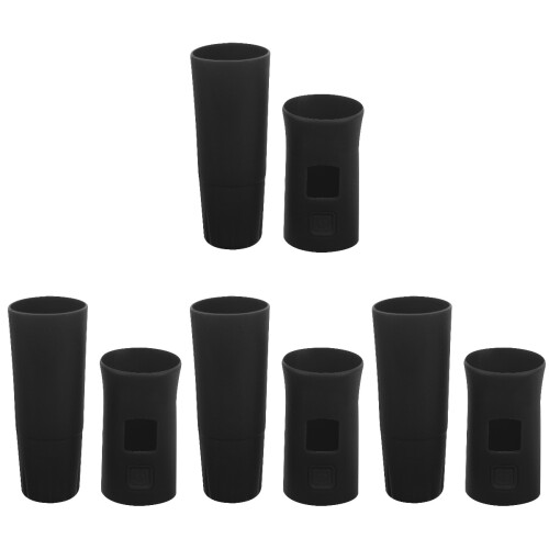 4Ensembles Microphone Silicone Noire Manche Pour Micro Sans Fil