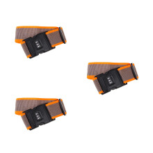3Pcs Adjustable Luggage Straps Multi Color Lock for Travel