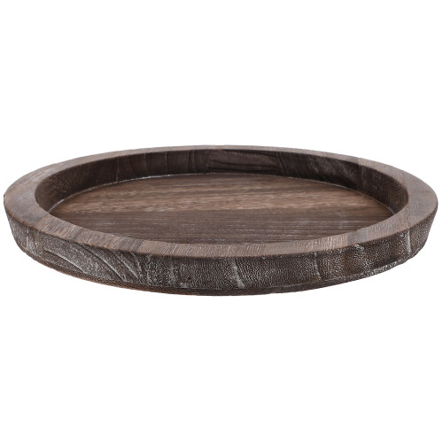 5Pcs Rustic Wooden Candle Holder Tray Storage Plate for Table Decor